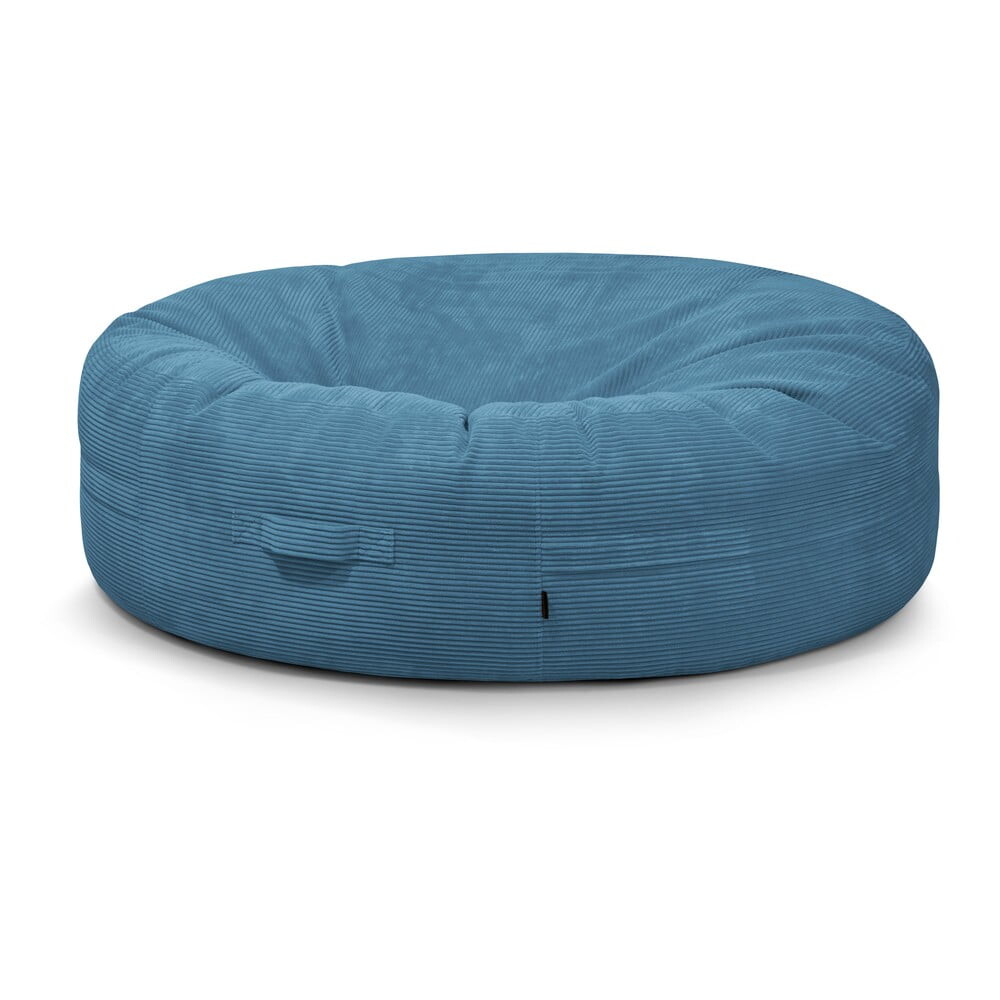 Modrý manšestrový sedací vak Roll 190 – SLOWDOWN