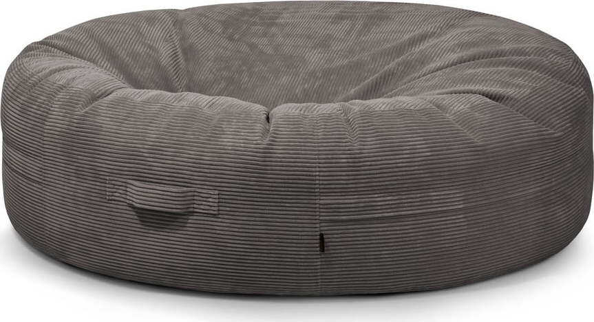 Tmavě šedý manšestrový sedací vak Roll 190 – SLOWDOWN