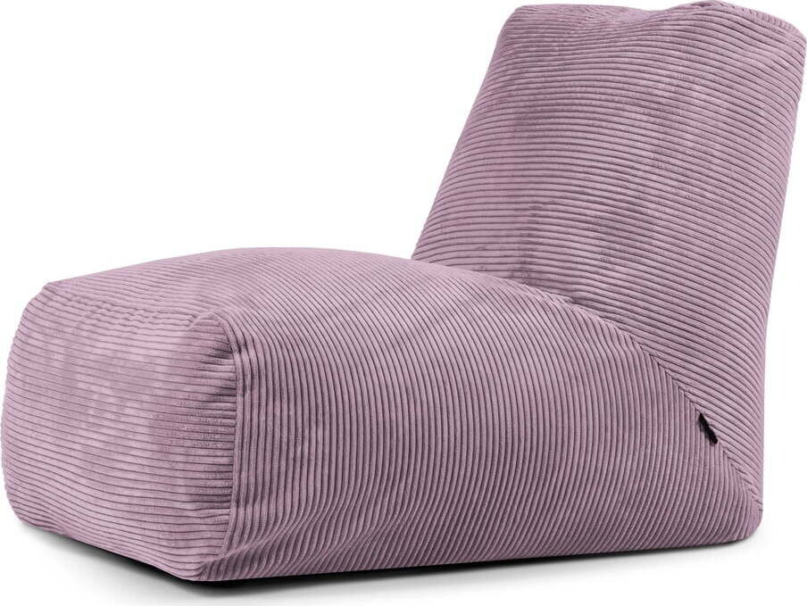 Fialový manšestrový sedací vak Tube – SLOWDOWN