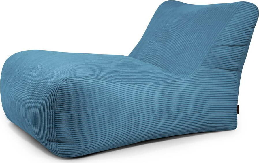 Modrý manšestrový sedací vak Lounge 100 – SLOWDOWN