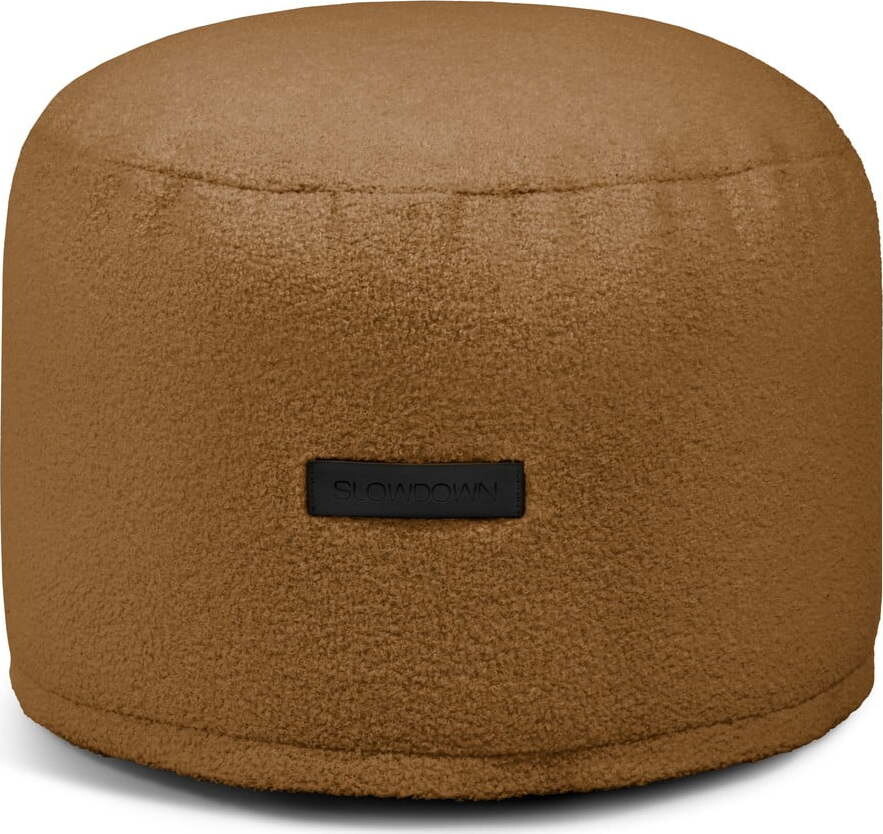 Hnědý sedací vak z textilie bouclé Mini – SLOWDOWN