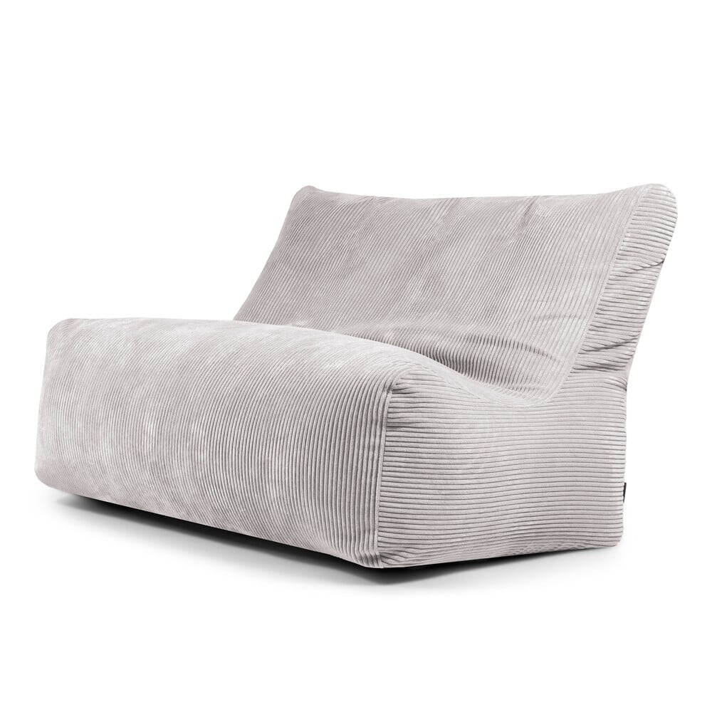 Světle šedý manšestrový sedací vak Sofa Seat Lounge – SLOWDOWN