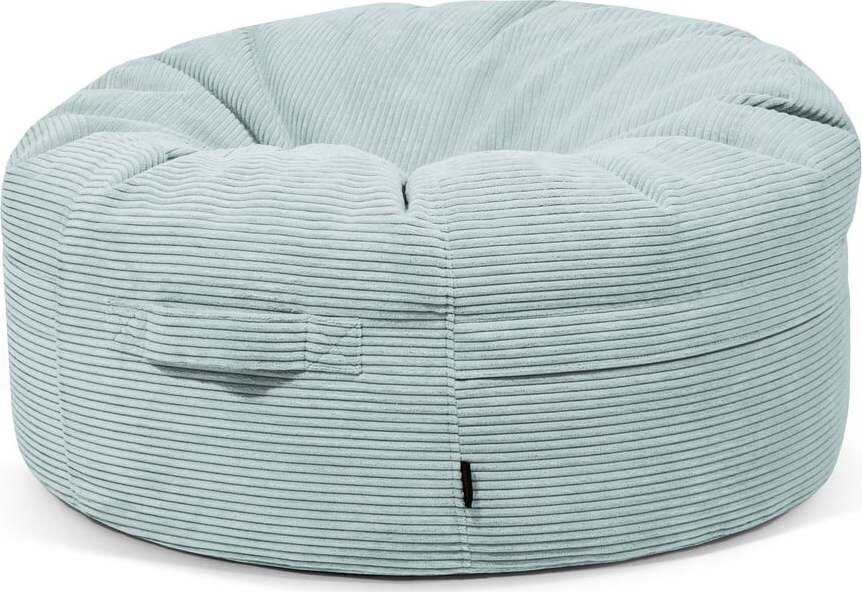 Manšestrový sedací vak v mentolové barvě Roll 105 – SLOWDOWN