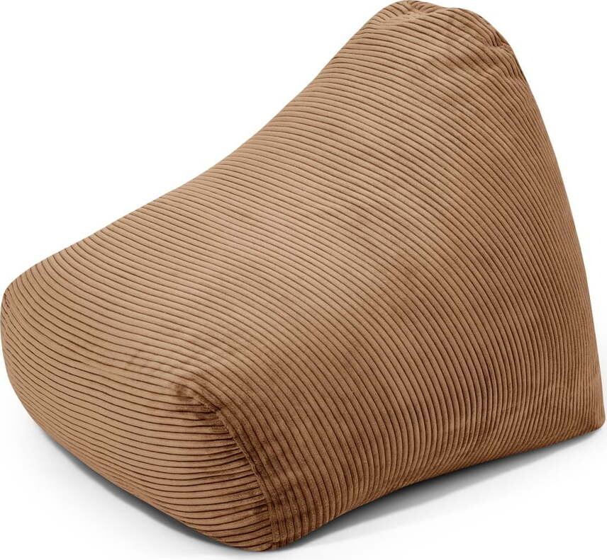 Hnědý manšestrový dětský sedací vak Snug 80 – SLOWDOWN