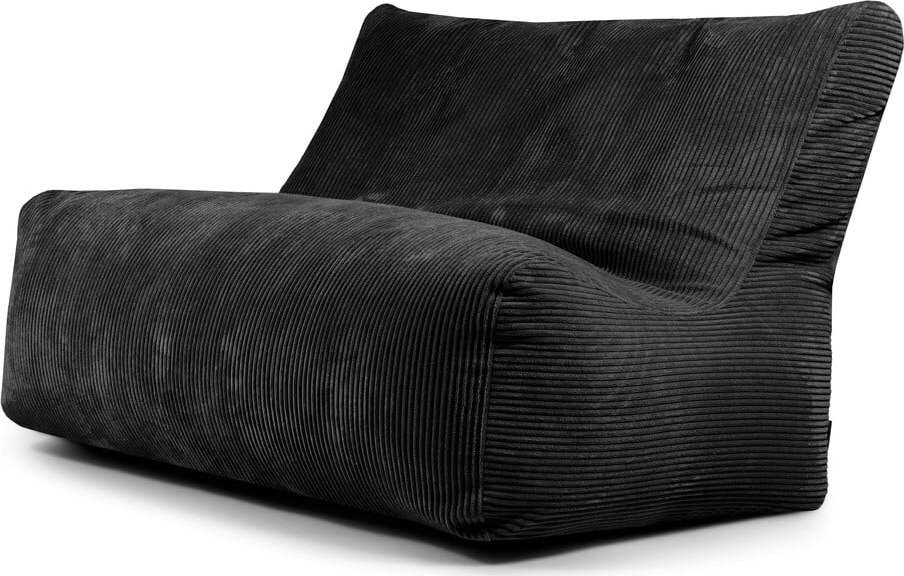 Černý manšestrový sedací vak Sofa Seat Lounge – SLOWDOWN
