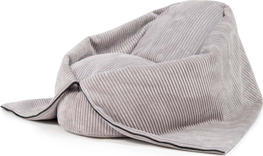 Světle šedý manšestrový dětský sedací vak Cocoon 80 – SLOWDOWN