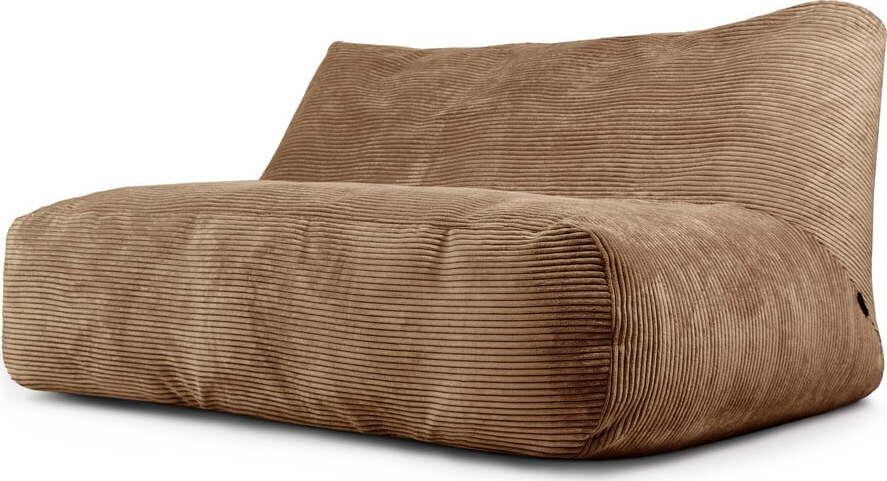 Hnědý manšestrový sedací vak Sofa Tube 160 – SLOWDOWN