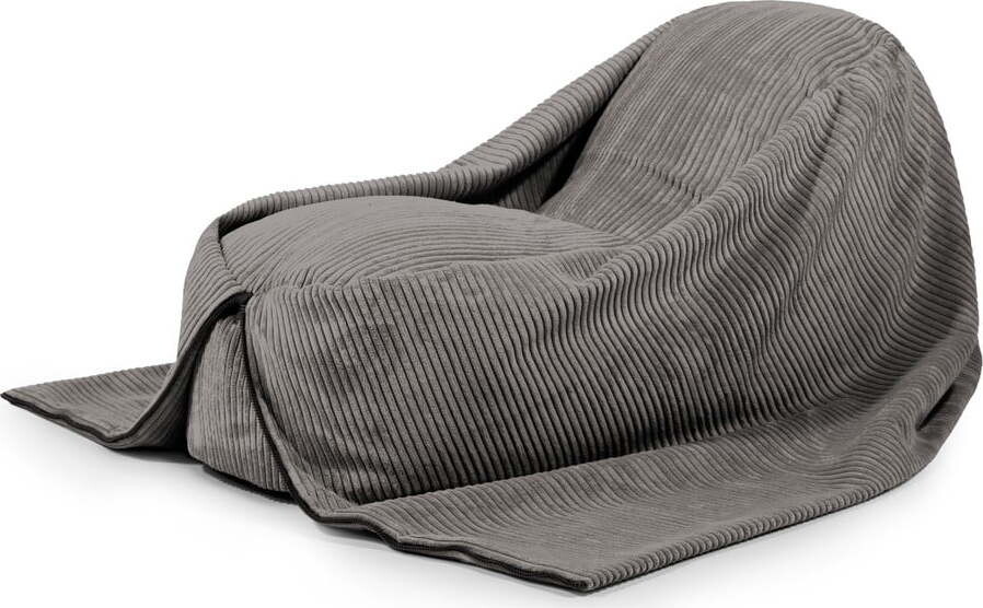 Tmavě šedý manšestrový dětský sedací vak Cocoon 120 – SLOWDOWN