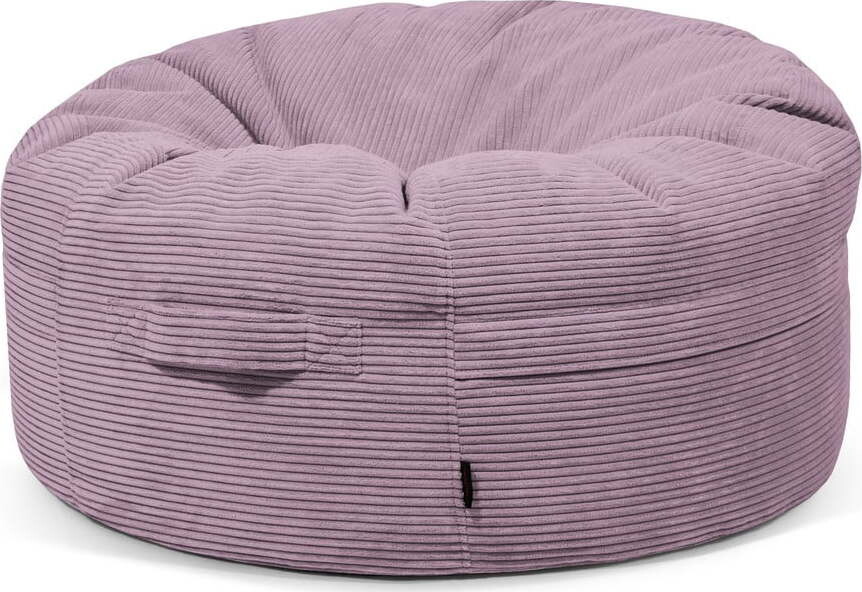 Fialový manšestrový sedací vak Roll 105 – SLOWDOWN