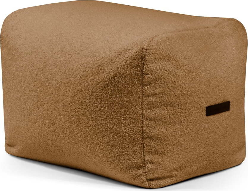 Hnědý sedací vak z textilie bouclé Plus 70 Lounge – SLOWDOWN