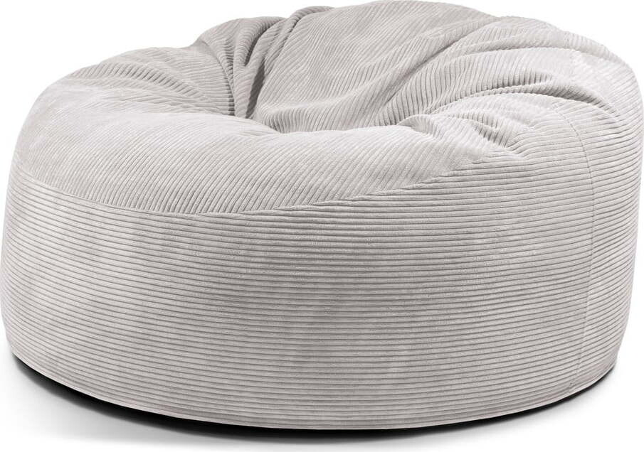 Světle šedý manšestrový sedací vak Om 135 – SLOWDOWN