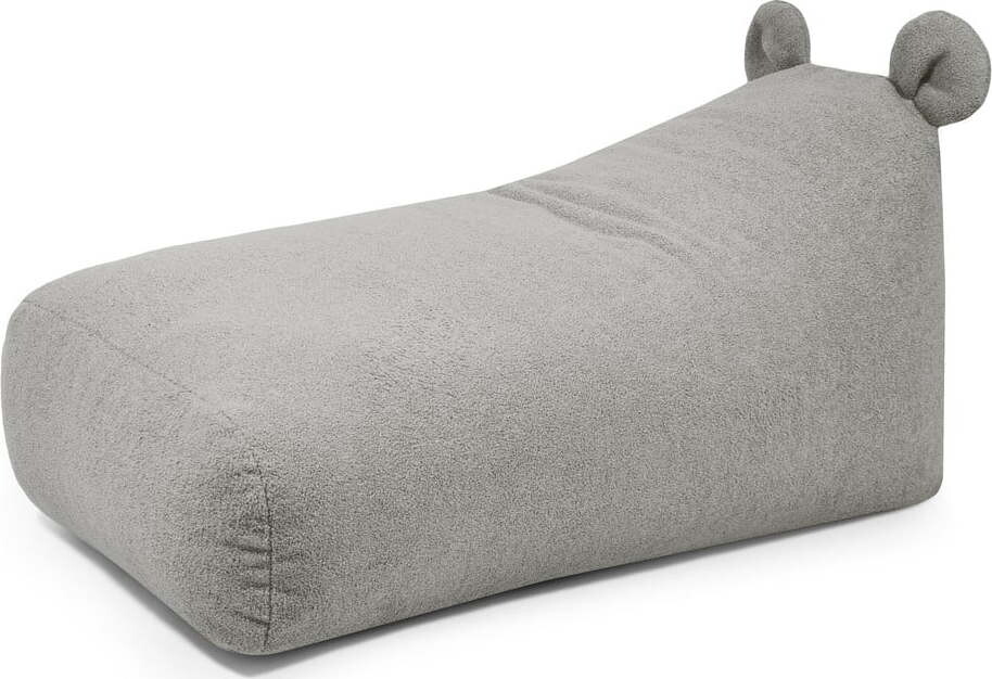 Světle šedý dětský sedací vak z textilie bouclé Snug 130 Bear – SLOWDOWN