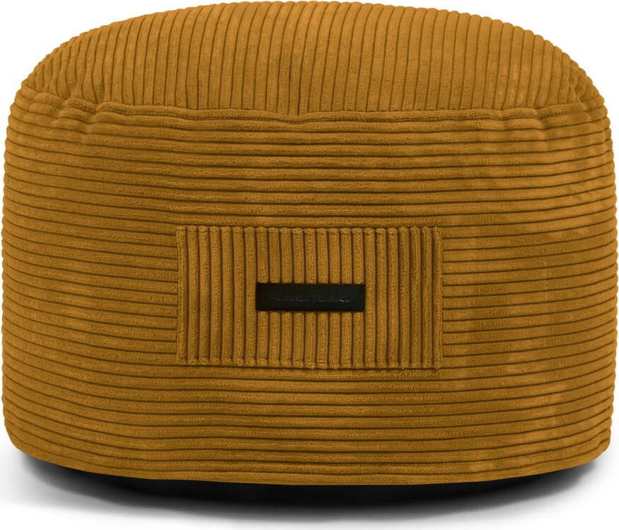 Manšestrový taburet v hořčicové barvě Om 60 – SLOWDOWN