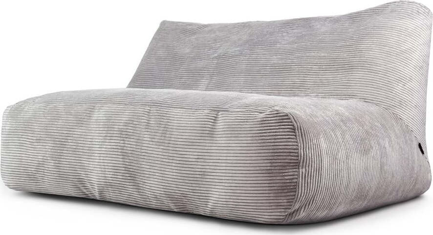 Světle šedý manšestrový sedací vak Sofa Tube 160 – SLOWDOWN