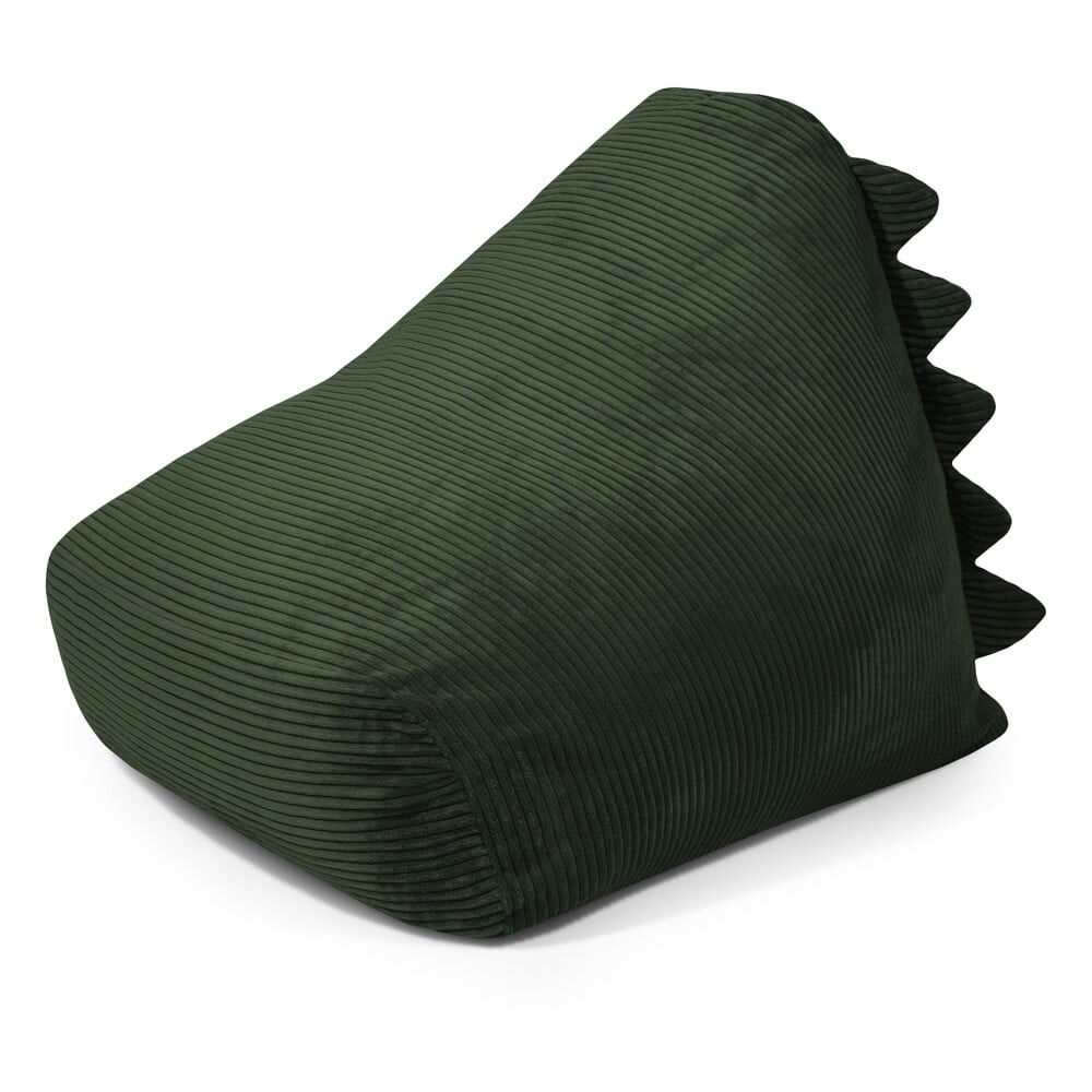 Zelený manšestrový dětský sedací vak Snug 80 Dragon – SLOWDOWN