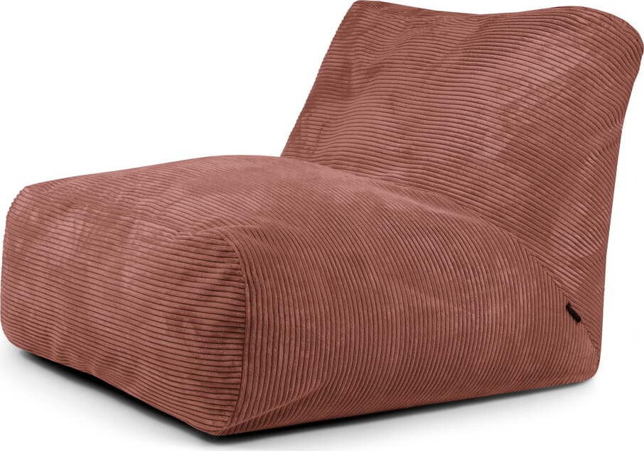 Manšestrový sedací vak v cihlové barvě Tube 100 – SLOWDOWN