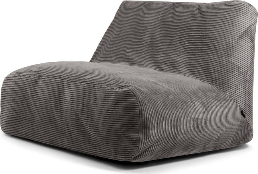 Tmavě šedý manšestrový sedací vak Sofa Tube – SLOWDOWN
