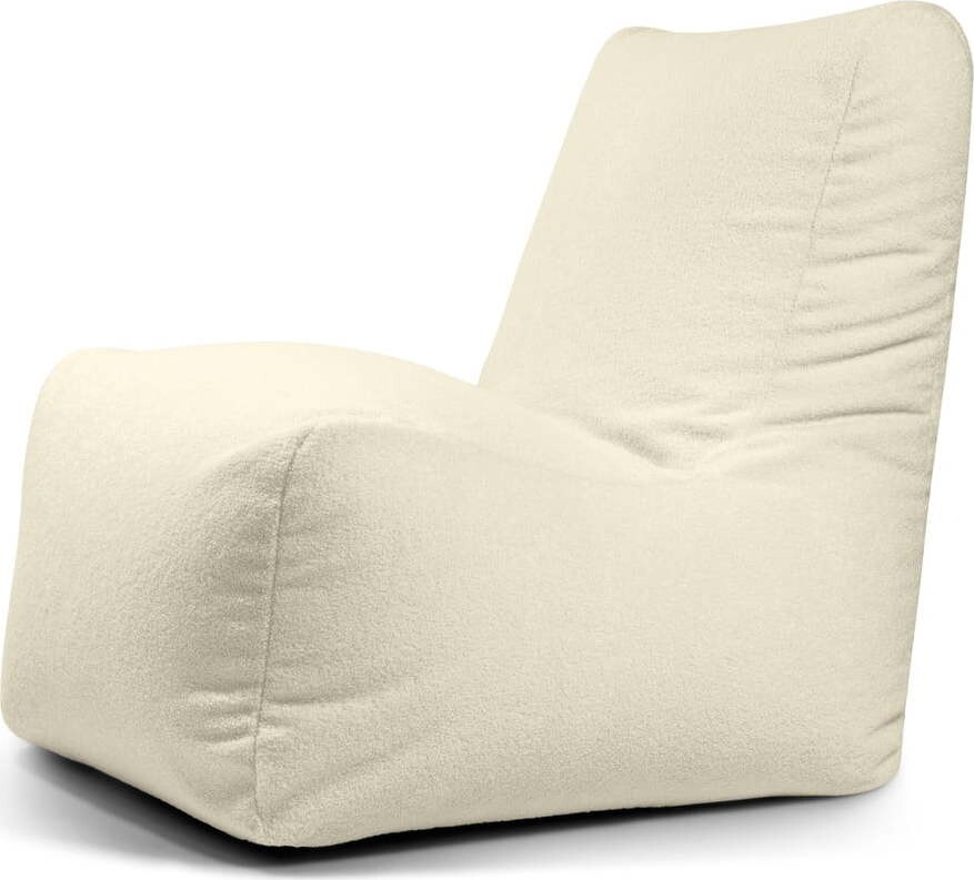 Krémový sedací vak z textilie bouclé Seat Lounge – SLOWDOWN