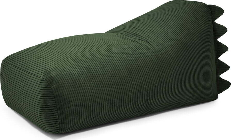 Zelený manšestrový dětský sedací vak Snug 130 Dragon – SLOWDOWN