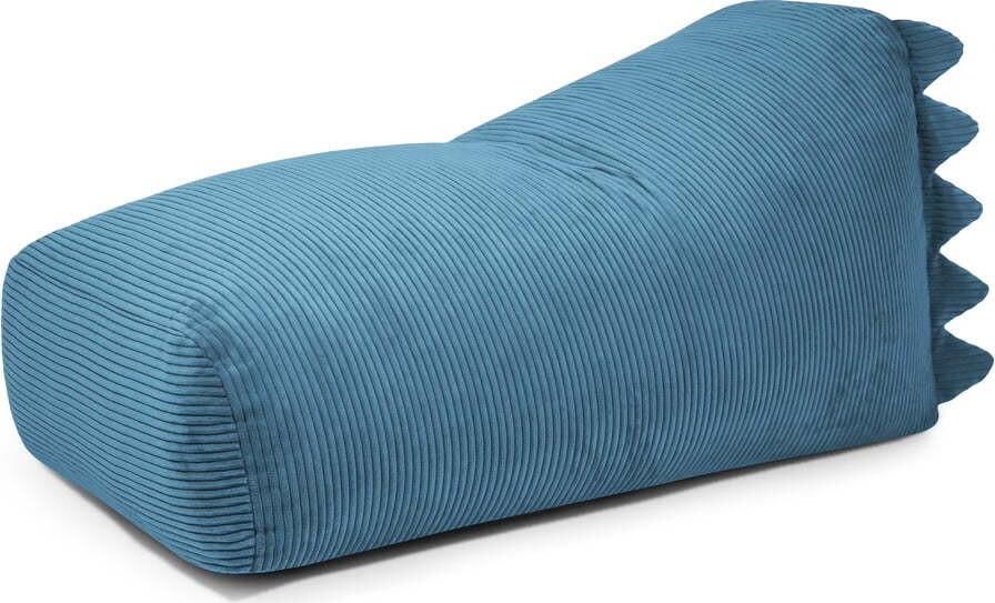 Modrý manšestrový dětský sedací vak Snug 130 Dragon – SLOWDOWN