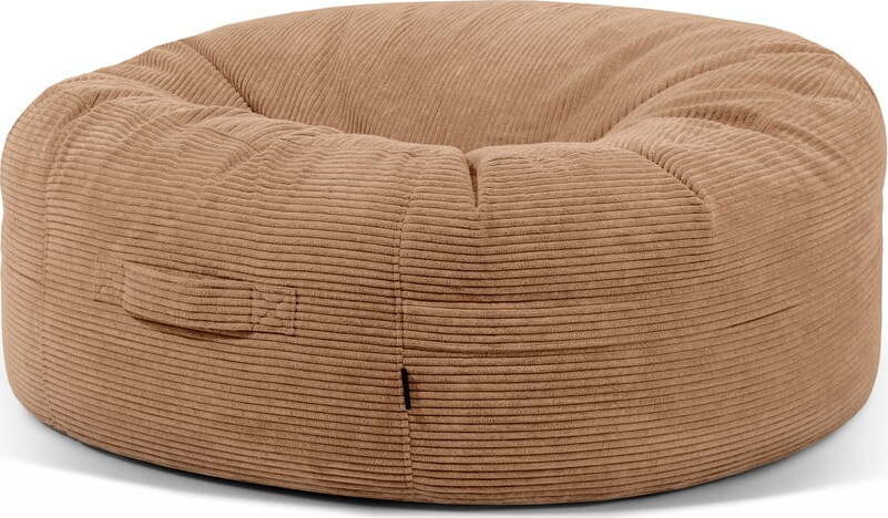 Hnědý manšestrový sedací vak Roll 135 – SLOWDOWN