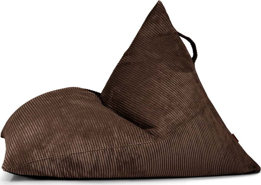 Tmavě hnědý manšestrový sedací vak Razz – SLOWDOWN