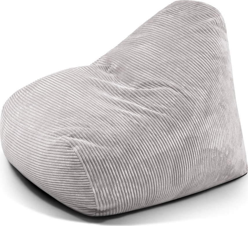 Světle šedý manšestrový sedací vak Snug 100 – SLOWDOWN