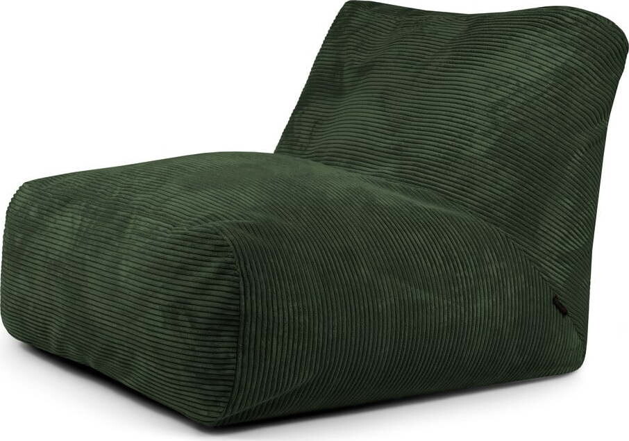 Zelený manšestrový sedací vak Tube 100 – SLOWDOWN