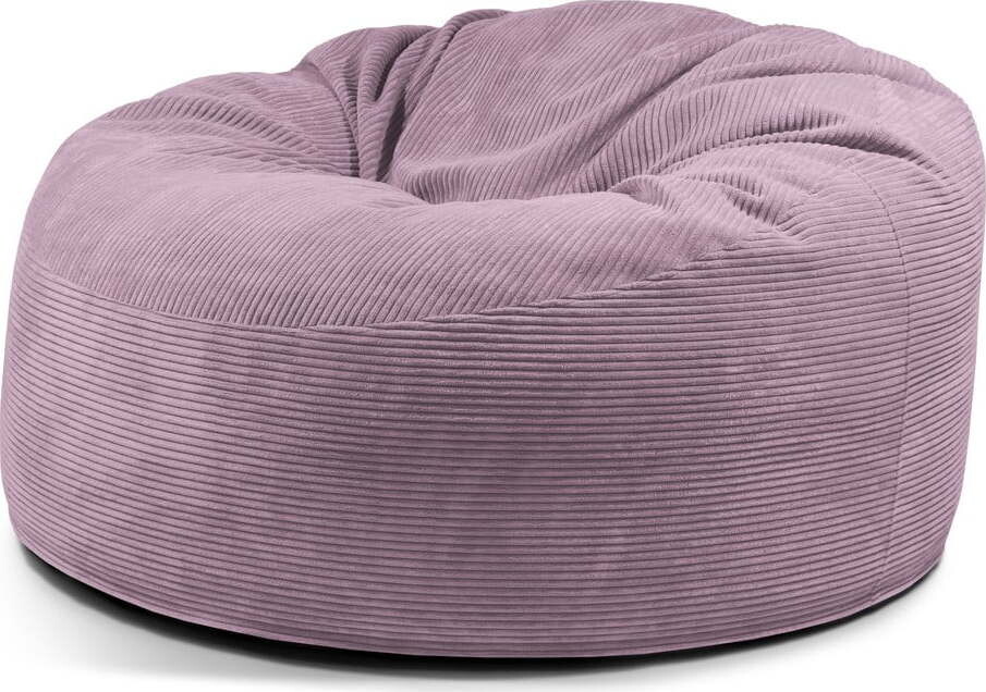 Fialový manšestrový sedací vak Om 135 – SLOWDOWN