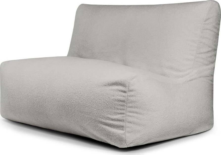 Světle šedý sedací vak z textilie bouclé Sofa Seat Lounge – SLOWDOWN