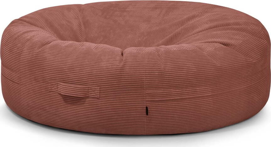 Manšestrový sedací vak v cihlové barvě Roll 190 – SLOWDOWN