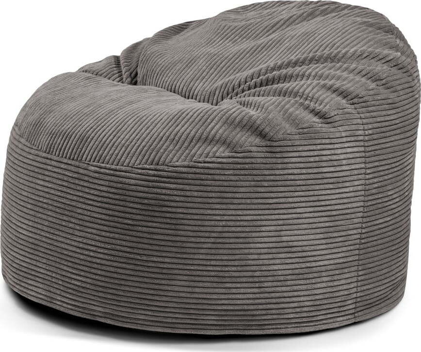 Tmavě šedý manšestrový dětský sedací vak Om 85 – SLOWDOWN