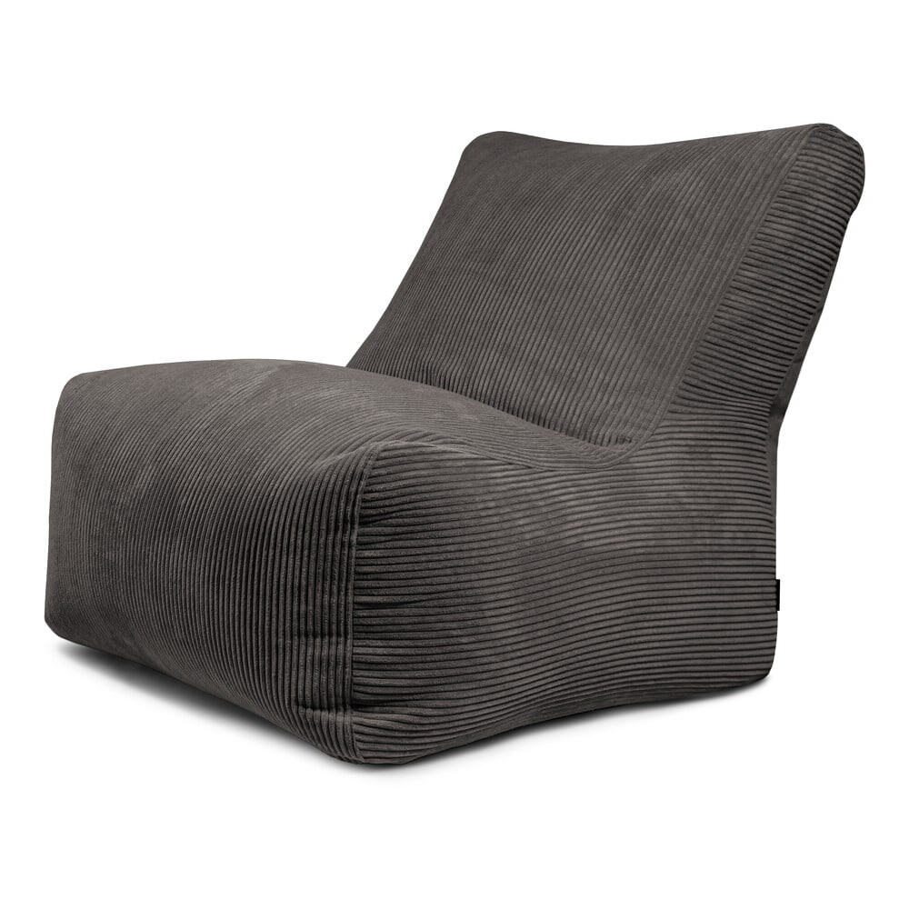 Tmavě šedý manšestrový sedací vak Seat 100 Lounge – SLOWDOWN