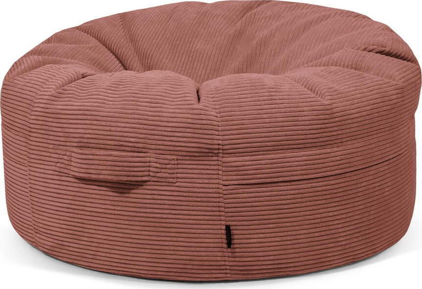 Manšestrový sedací vak v cihlové barvě Roll 105 – SLOWDOWN