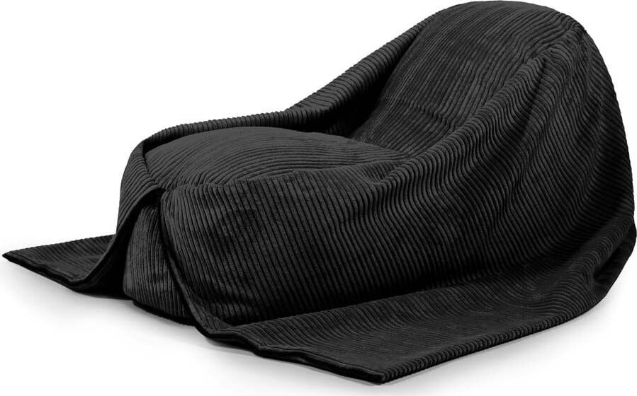 Černý manšestrový dětský sedací vak Cocoon 120 – SLOWDOWN