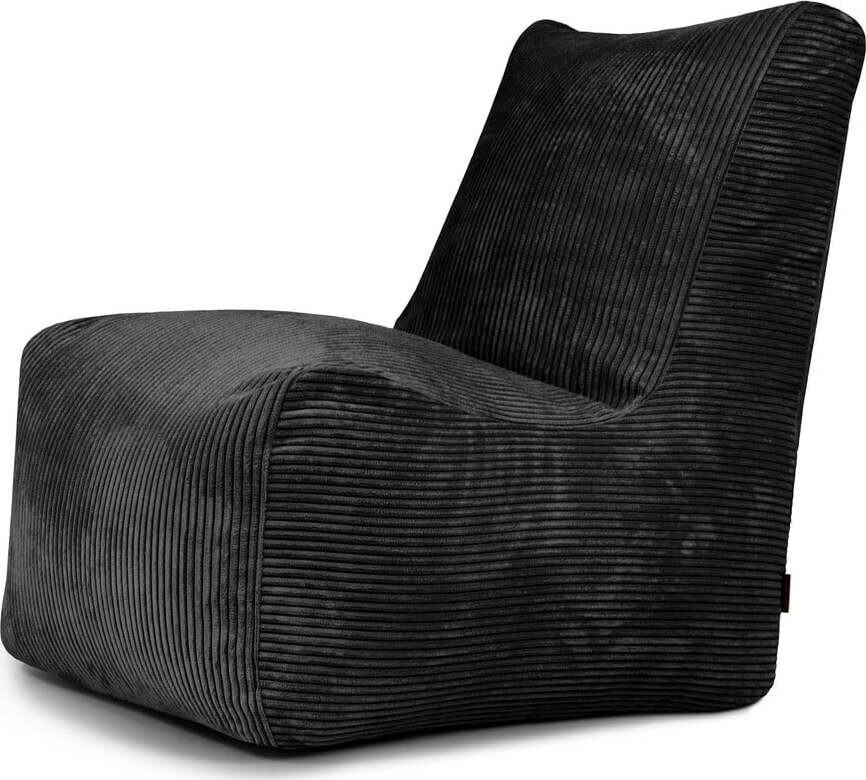 Černý manšestrový sedací vak Seat Lounge – SLOWDOWN