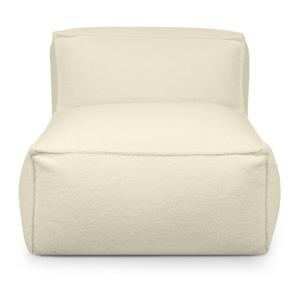 Krémový sedací vak z textilie bouclé Mass Open Modul 90 – SLOWDOWN