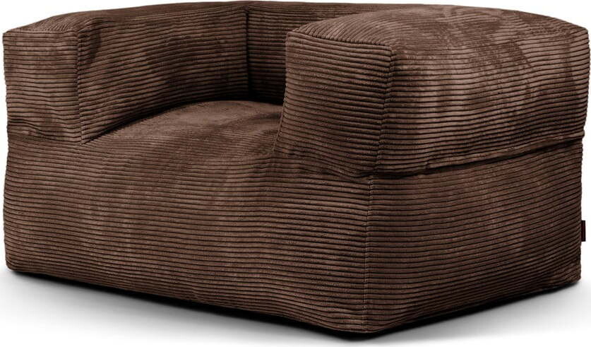 Tmavě hnědý manšestrový sedací vak MooG – SLOWDOWN