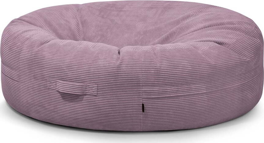 Fialový manšestrový sedací vak Roll 190 – SLOWDOWN