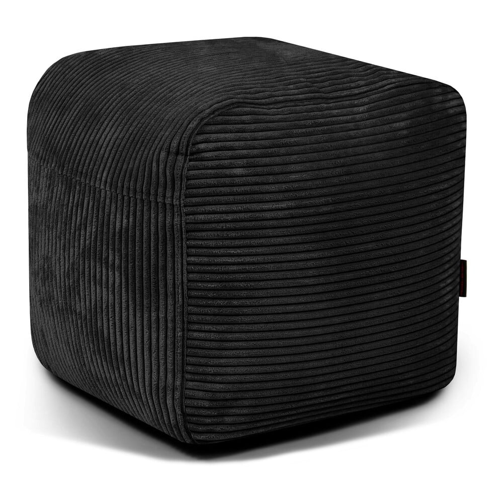 Černý manšestrový sedací vak Plus 50 Lounge – SLOWDOWN