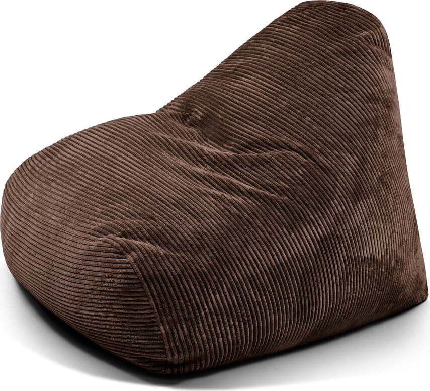 Tmavě hnědý manšestrový sedací vak Snug 100 – SLOWDOWN