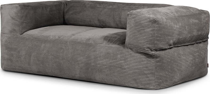 Tmavě šedý manšestrový sedací vak Sofa MooG – SLOWDOWN