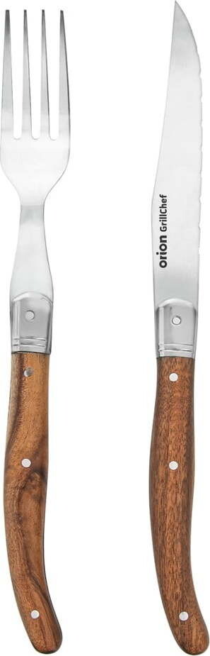 Nerezový příbor 2 ks ve stříbrné barvě/v přírodní barvě – Orion