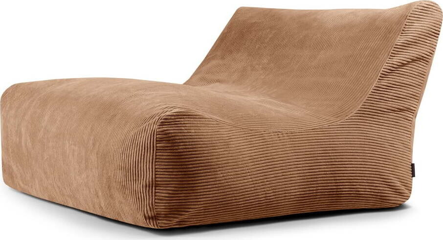 Hnědý manšestrový sedací vak Sofa Lounge – SLOWDOWN