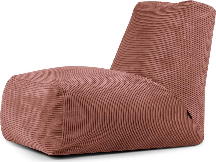 Manšestrový sedací vak v cihlové barvě Tube – SLOWDOWN