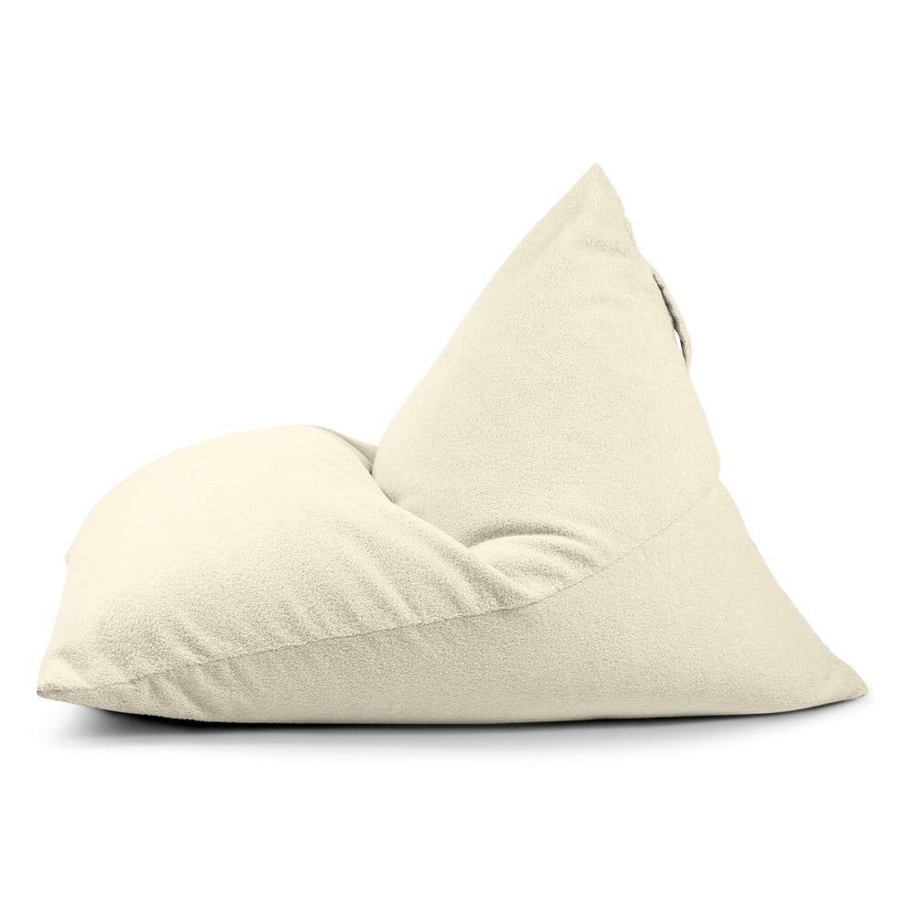 Krémový sedací vak z textilie bouclé Razz – SLOWDOWN