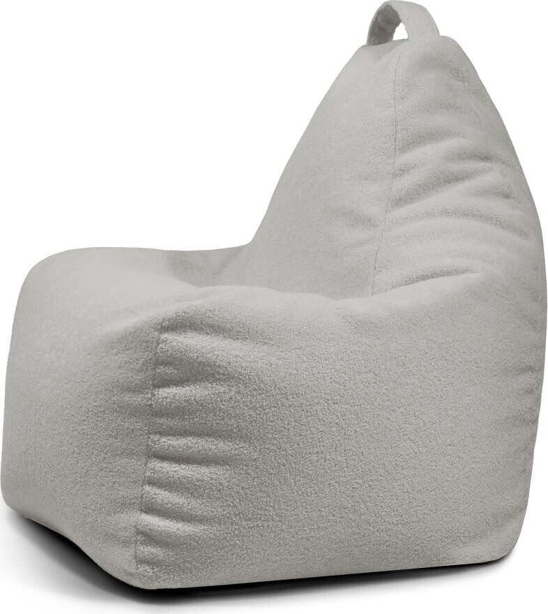 Světle šedý sedací vak z textilie bouclé Play Amuse – SLOWDOWN