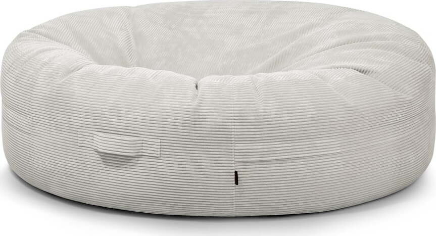 Krémový manšestrový sedací vak Roll 190 – SLOWDOWN