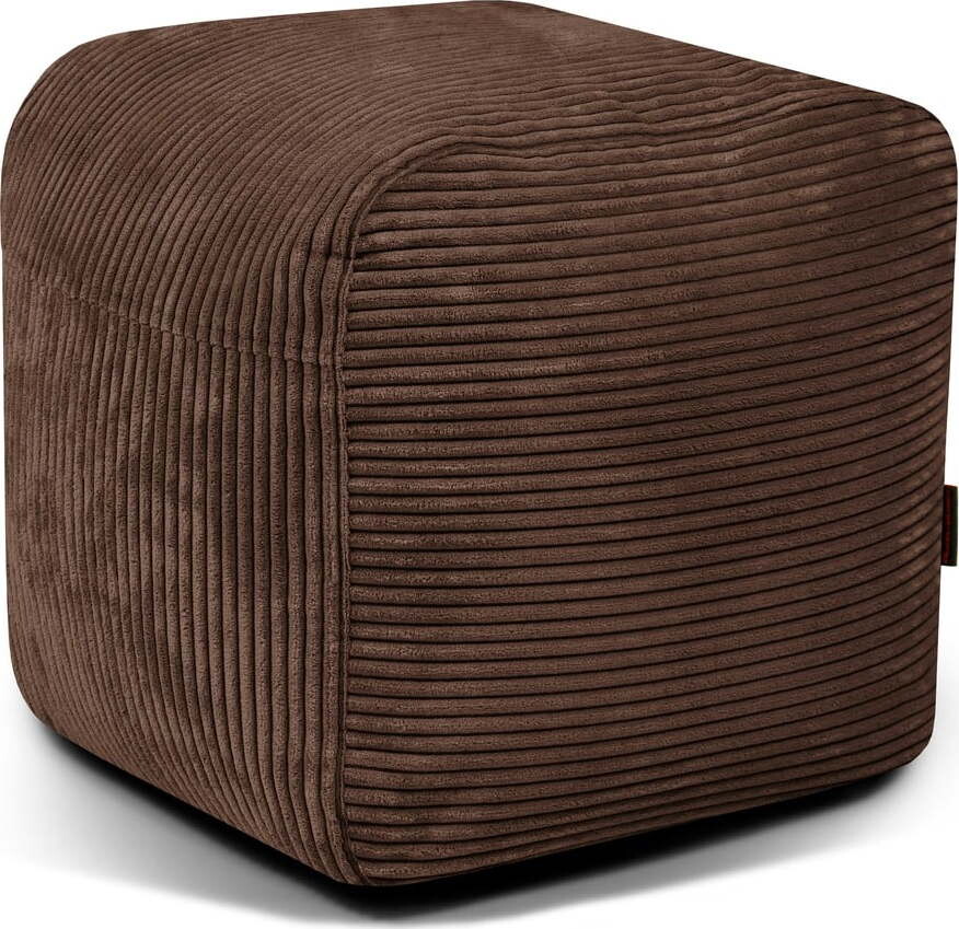 Tmavě hnědý manšestrový sedací vak Plus 50 Lounge – SLOWDOWN