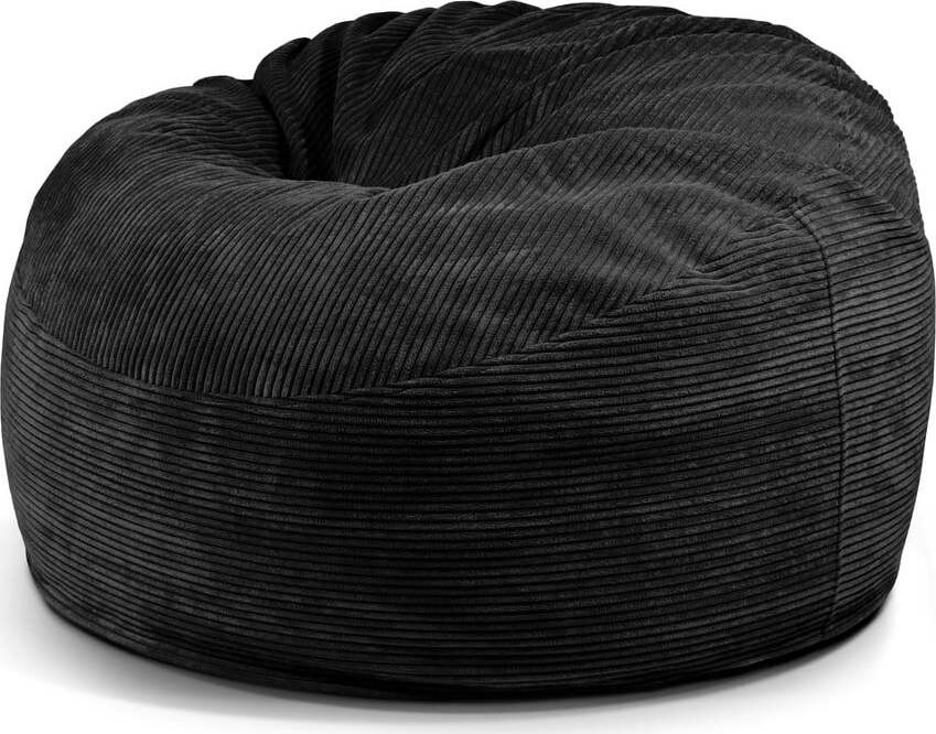 Černý manšestrový sedací vak Om 110 – SLOWDOWN